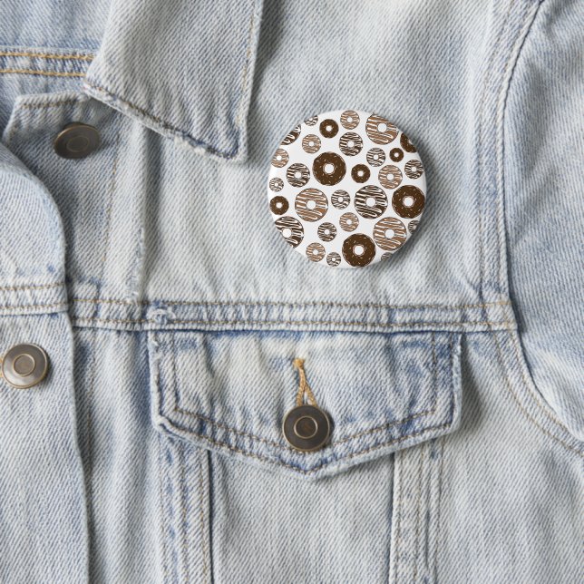 Donut Pattern, Chocolate Donuts, Caramel Donuts Button (In Situ)