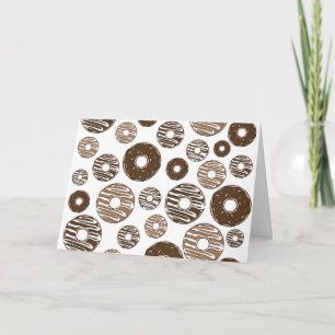 Donut Pattern, Chocolate Donuts, Caramel Donuts Card