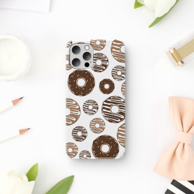 Donut Pattern, Chocolate Donuts, Caramel Donuts Case-Mate iPhone Case (Creator Uploaded)