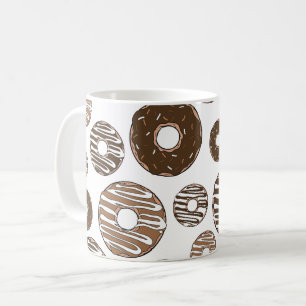 Donut Pattern, Chocolate Donuts, Caramel Donuts Coffee Mug