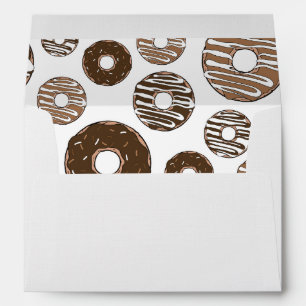 Donut Pattern, Chocolate Donuts, Caramel Donuts Envelope