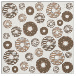 Donut Pattern, Chocolate Donuts, Caramel Donuts Fabric