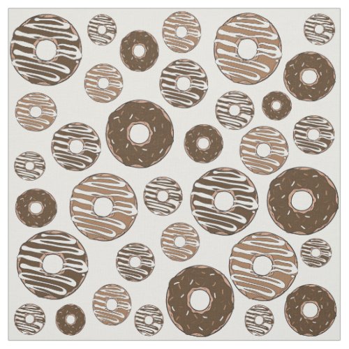 Donut Pattern Chocolate Donuts Caramel Donuts Fabric