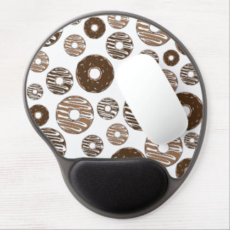 Donut Pattern, Chocolate Donuts, Caramel Donuts Gel Mouse Pad