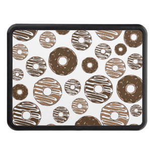 Donut Pattern, Chocolate Donuts, Caramel Donuts Hitch Cover