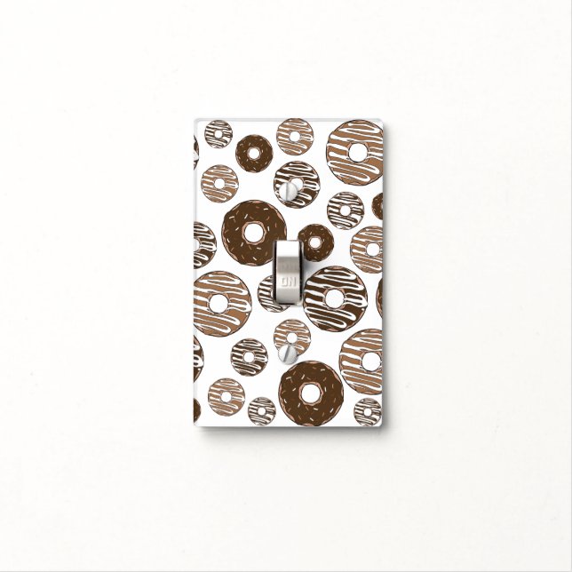 Donut Pattern, Chocolate Donuts, Caramel Donuts Light Switch Cover (In Situ)
