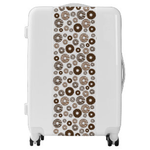 Donut Pattern, Chocolate Donuts, Caramel Donuts Luggage