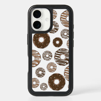 Donut Pattern, Chocolate Donuts, Caramel Donuts iPhone 16 Case