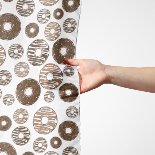 Donut Pattern Chocolate Donuts Caramel Donuts Scarf