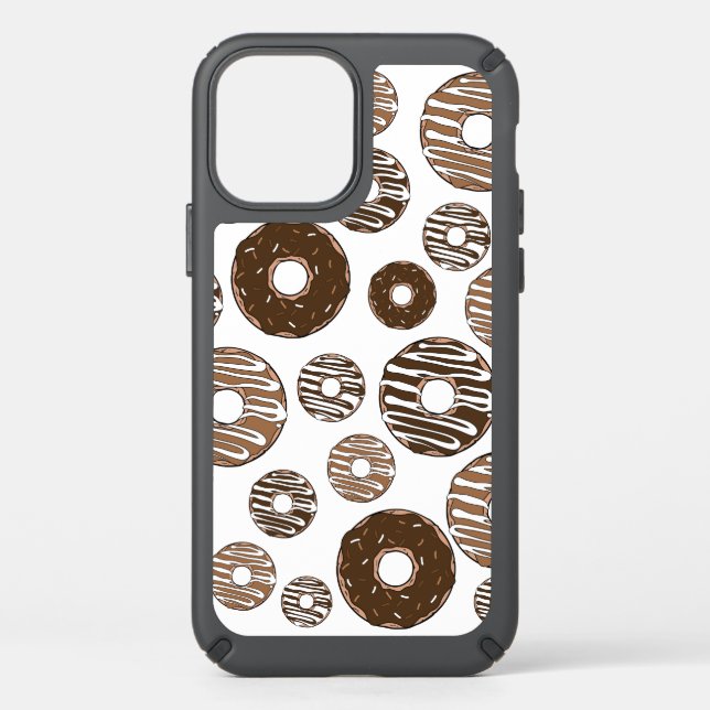 Donut Pattern, Chocolate Donuts, Caramel Donuts Speck iPhone 12 Case (Front)