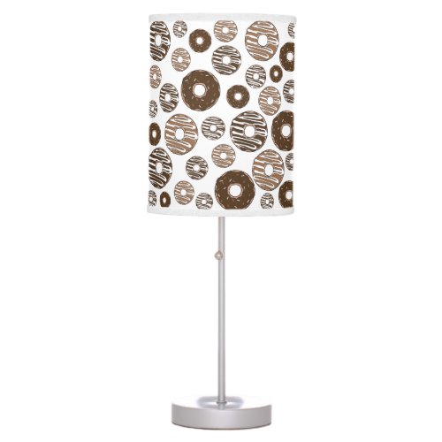 Donut Pattern Chocolate Donuts Caramel Donuts Table Lamp