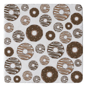 Donut Pattern, Chocolate Donuts, Caramel Donuts Trivet