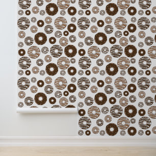 Donut Pattern, Chocolate Donuts, Caramel Donuts Wallpaper