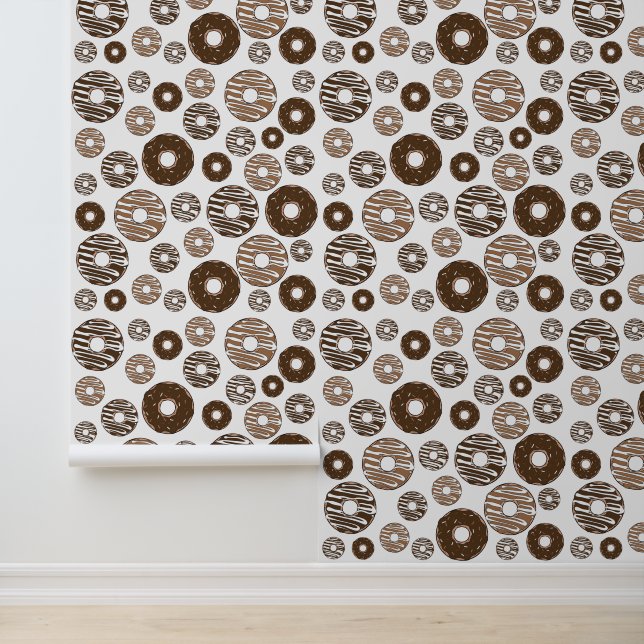Donut Pattern, Chocolate Donuts, Caramel Donuts Wallpaper (Application)