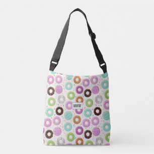 Donut Pattern custom monogram bags