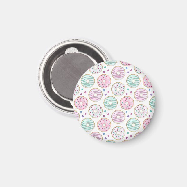 Donut Pattern Cute Colorful Magnet (Front/Back)