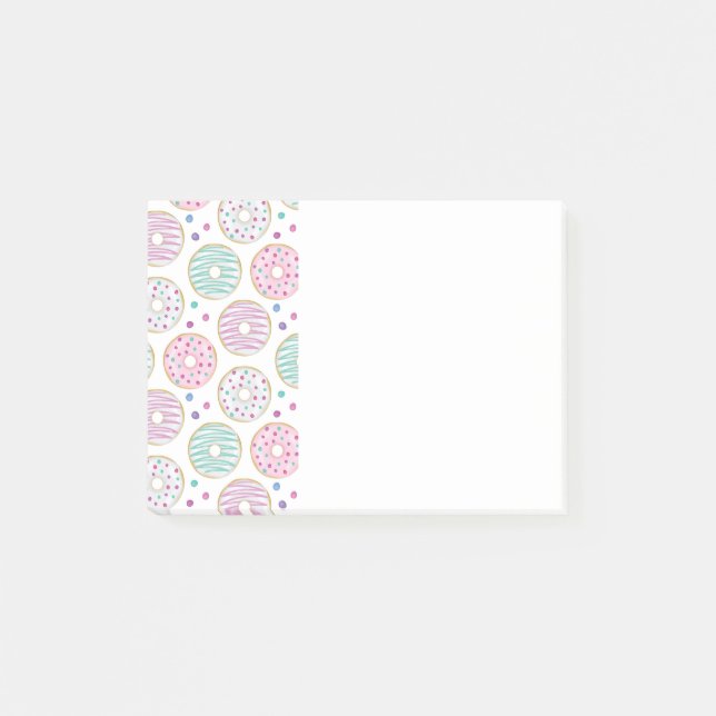Donut Pattern Cute Colorful Post-it Notes (Front)