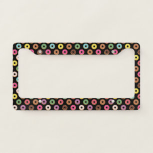 Donut Pattern License Plate Frame