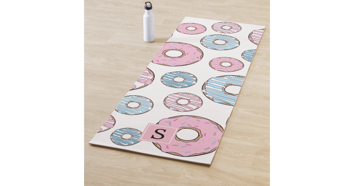 Modern minimal abstract geometric ice cream colors yoga mat, Zazzle