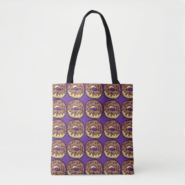 Donut Pattern Tote Bag (Front)