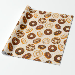 Donut Pattern Wrapping Paper