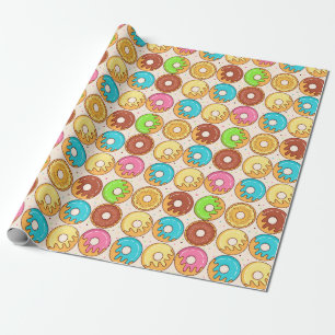 Donut Pattern Wrapping Paper