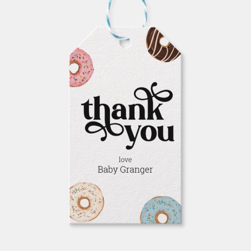 Donut Personalized Thank You Favor Tag