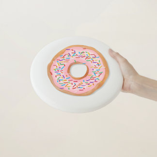 Donut Pink Frosting Sprinkles Cute Food | Doughnut Wham-O Frisbee