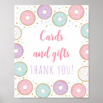 Donut Pink Gold Cards & Gifts Birthday Sign