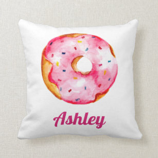 Multicolor SimpliPiBa Donuts and Coffee Baker Coffeeholic Doughnut Lover Throw Pillow 16x16 