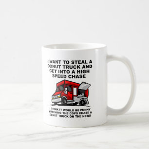 Donut Police Chase Funny Mug