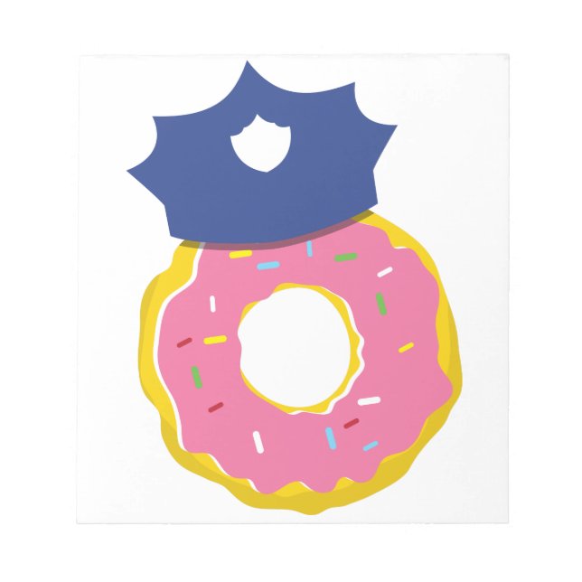 donut police officers hat notepad (Front)