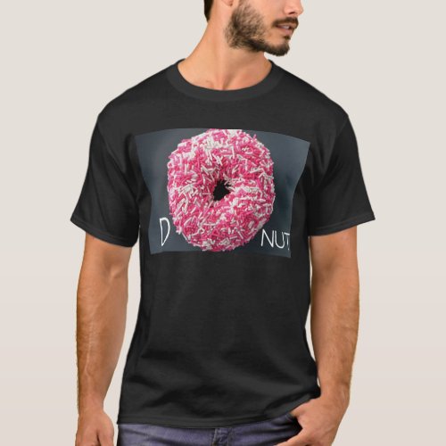 Donut Print Hot Pink Mens Fashion T_Shirt