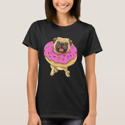 Donut Pug Bakery Pastry Chef Baker Dog Donut T-Shirt