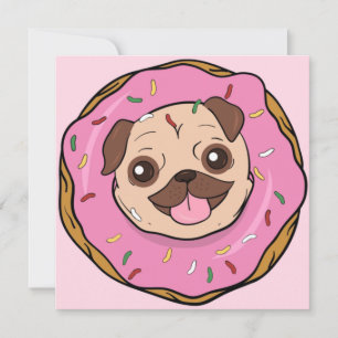 Donut Pug Holiday Card