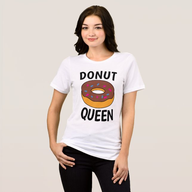 DONUT QUEEN T-shirts, Funny Ladies Tees (Front Full)