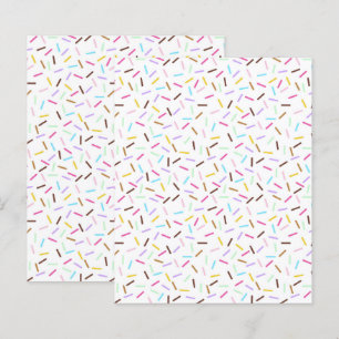 Donut Rainbow Sprinkles Scrapbooking Paper
