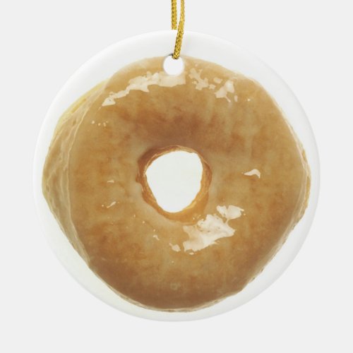 Donut Raised Glazed Ceramic Ornament