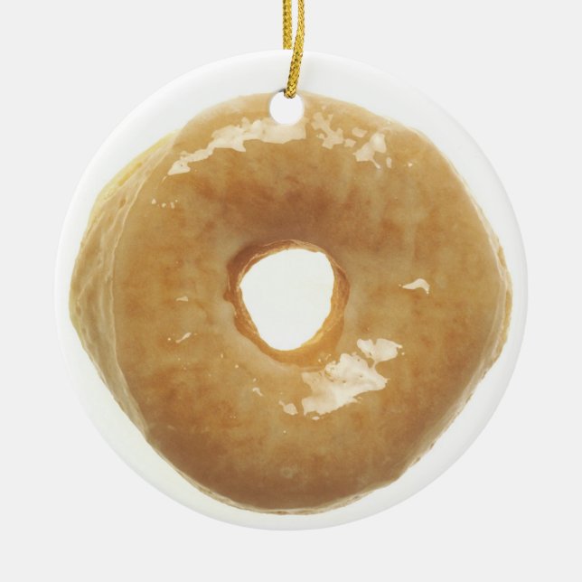 Donut Raised Glazed Ceramic Ornament (Front)