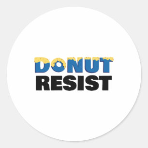 Donut Resist Cop Jokes Sheriff Classic Round Sticker