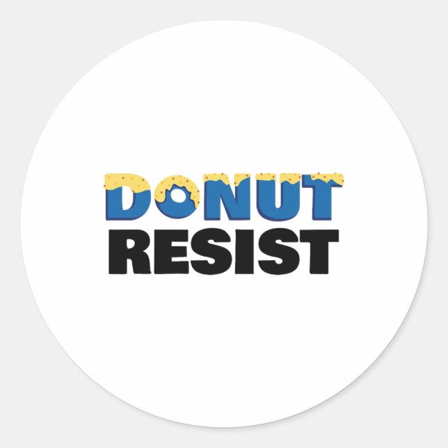 Donut Resist Cop Jokes Sheriff  Classic Round Sticker (Front)