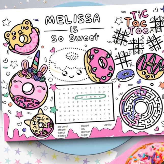 Donut Reversible Coloring Activity Page (Creator Uploaded)
