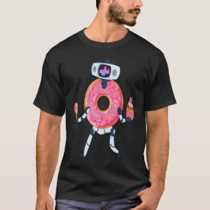 Donut Robot with Ice Cream and Cupcake T-Shirt
