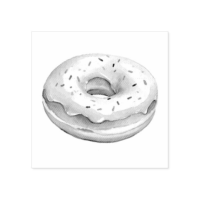 Donut  rubber stamp (Imprint)