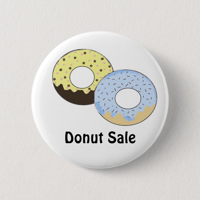Donut Sale Pinback Button (Front)