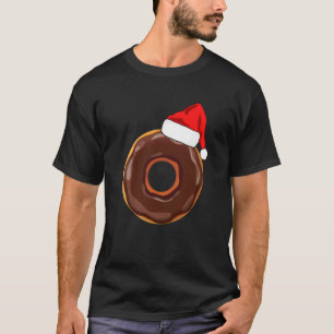 Donut Santa Hat Matching Christmas Pajama T-Shirt