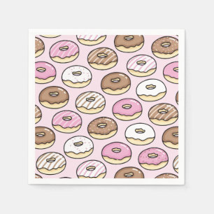 Donut seamless pattern napkins