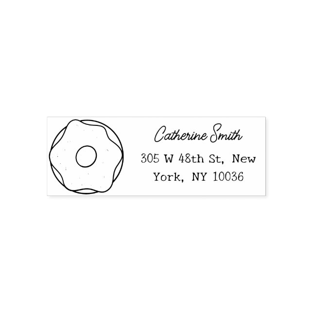 Donut Self Inking Rubber Stamp (Design)