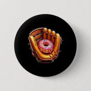 Donut Sell Glove Youth Sports Illustration Button