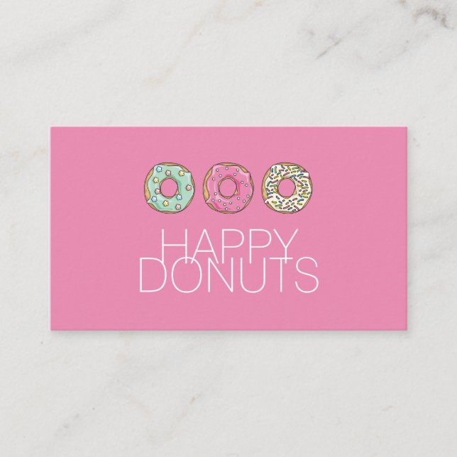 Donut Shop Bakery Caffe Pasty Business Card (Front)